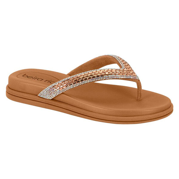 Sandalia Beira Rio 8513-112 camel-brillos bronce