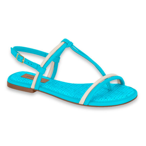 Sandalia Moleca 5463-311 blanco off-turquesa