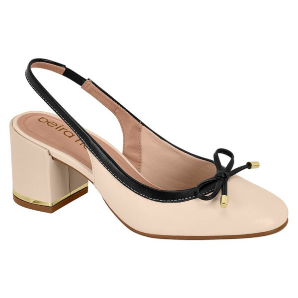 Zapato Beira Rio 4325-201 crema-negro