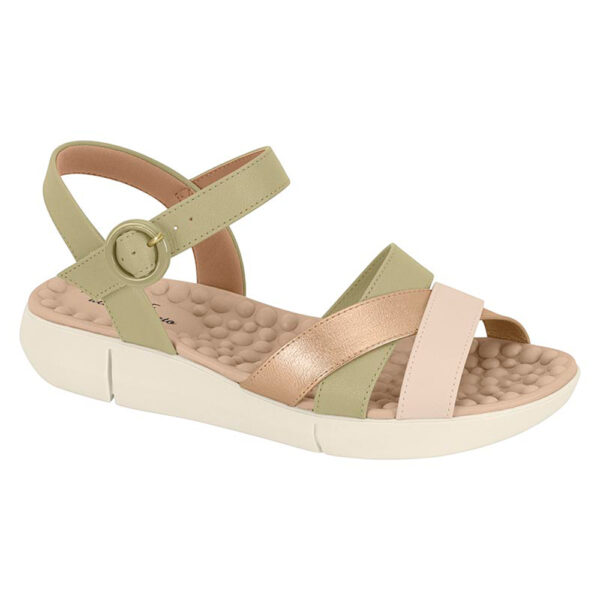 Sandalia Modare 7142-124 verde-dorado-crema