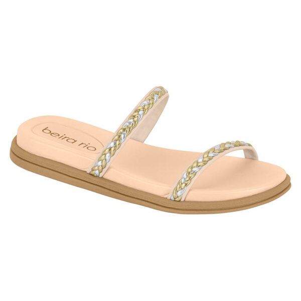 Sandalia Beira Rio 8488-105 crema-dorado-plata