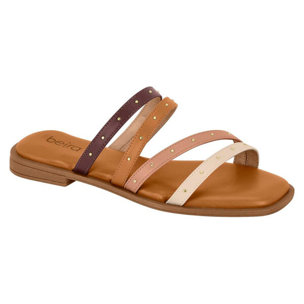 Sandalia Beira Rio 8550-102 cacao-camel-beige-crema