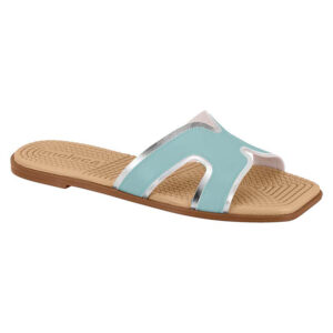 Sandalia Moleca 5558-101 plata-celeste