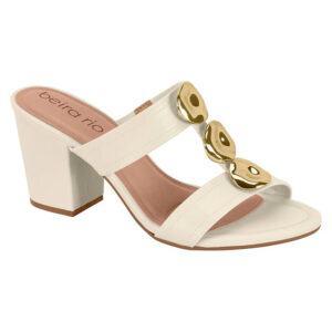 Sandalia de taco Beira Rio 8280-691 blanco off