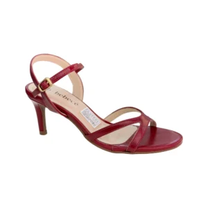 Sandalia de taco Bebece T6080-356 escarlata