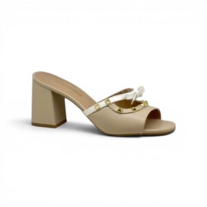 Sandalia de taco Floramor 6376-20073 crema