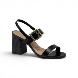 Sandalia de taco Floramor 6376-20224 negro