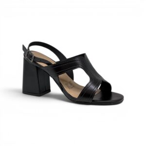 Sandalia de taco Floramor 6376-20227 negro