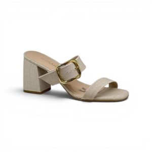 Sandalia de taco Floramor 6376-20563 crema