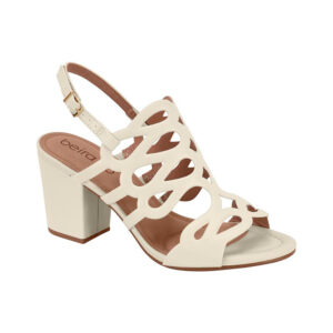 Sandalia de taco Beira Rio 8280-693 blanco off