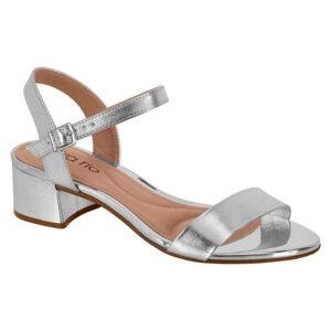 Sandalia de taco Beira Rio 8345-602 plata