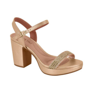 Sandalia de taco Beira Rio 8371-222 champagne-dorado