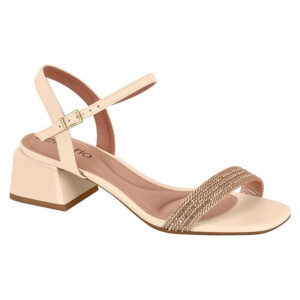 Sandalia de taco Beira Rio 8371-222 champagne-dorado-crema