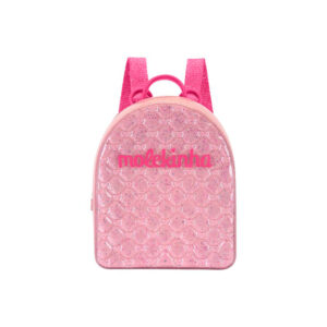 Mochila de niña Molekinha 20023-5 plata-rosa