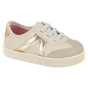 Zapato de niña pequeña Molekinha 2118-592 blanco off-dorado