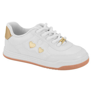 Zapato de niña Molekinha 25000-203 blanco-dorado