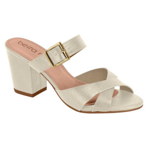 Sandalia de taco Beira Rio 8280-597 blanco off
