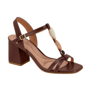 Sandalia de taco Beira Rio 8436-252 chocolate