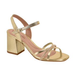 Sandalia de taco Beira Rio 8436-347 oro