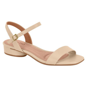 Sandalia de taco bajo Beira Rio 8504-102 crema