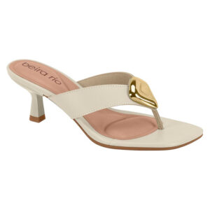 Sandalia de taco Beira Rio 8562-101 blanco off