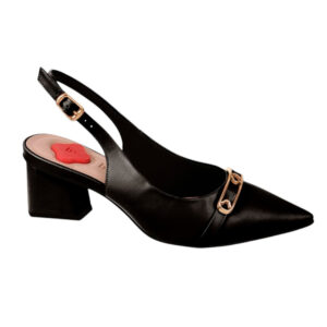 Zapato de taco destalonado Bebece T3848-556 negro