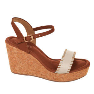 Sandalia de plataforma Bebece T9213-483 marrón-avena