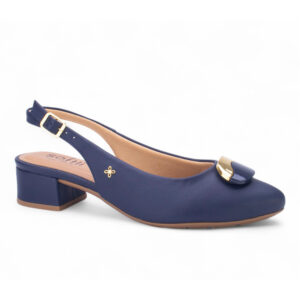 Zapato de taco Softli 10032-10414 azul marino