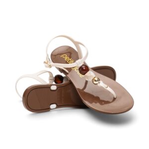 Sandalia Petite Jolie PJ7721 crema/café