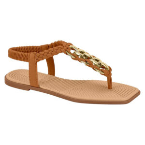 Sandalia Moleca 3558-109 camel-aplique dorado