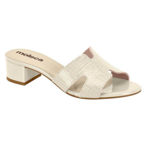 Sandalia de taco bajo Moleca 5259-875 blanco off