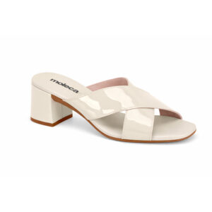 Sandalia de taco Moleca 5571-100 blanco off