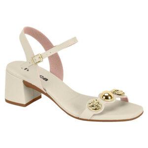Sandalia de taco Moleca 5571-102 blanco off